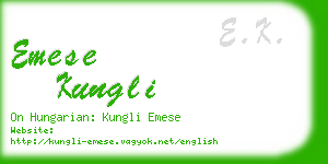 emese kungli business card